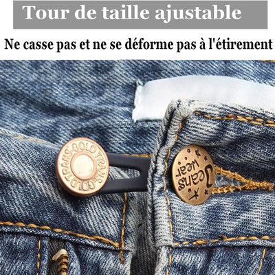 Pack de 10 Extenseurs de Taille pour Pantalons – Boutons Ajustables et Flexibles sans Couture