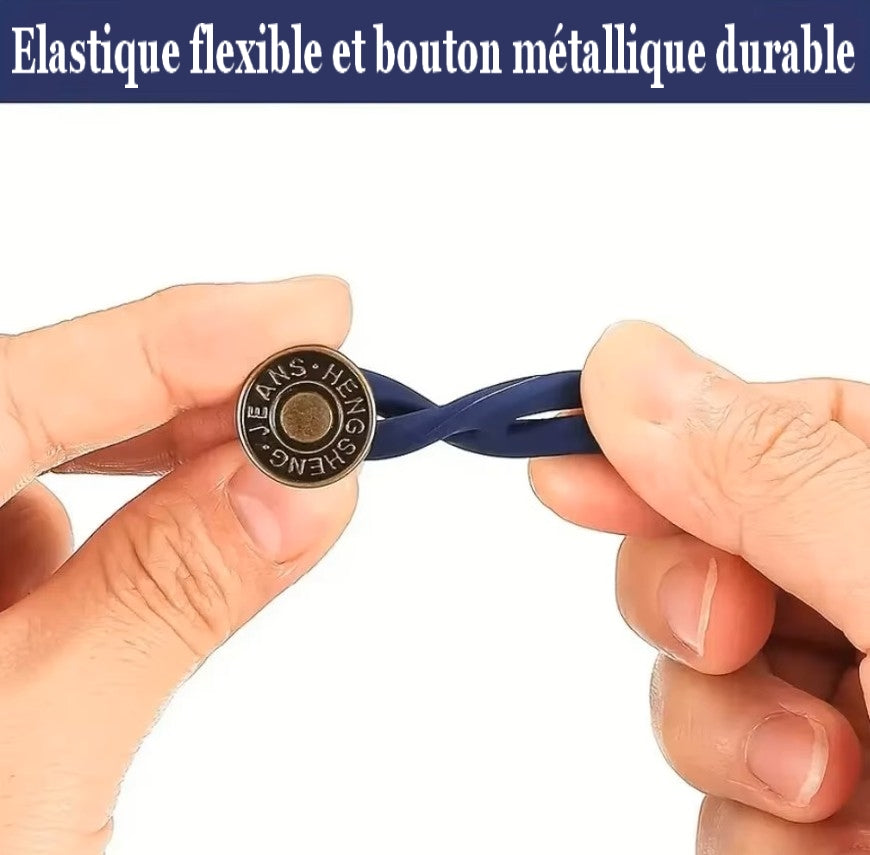 Pack de 10 Extenseurs de Taille pour Pantalons – Boutons Ajustables et Flexibles sans Couture
