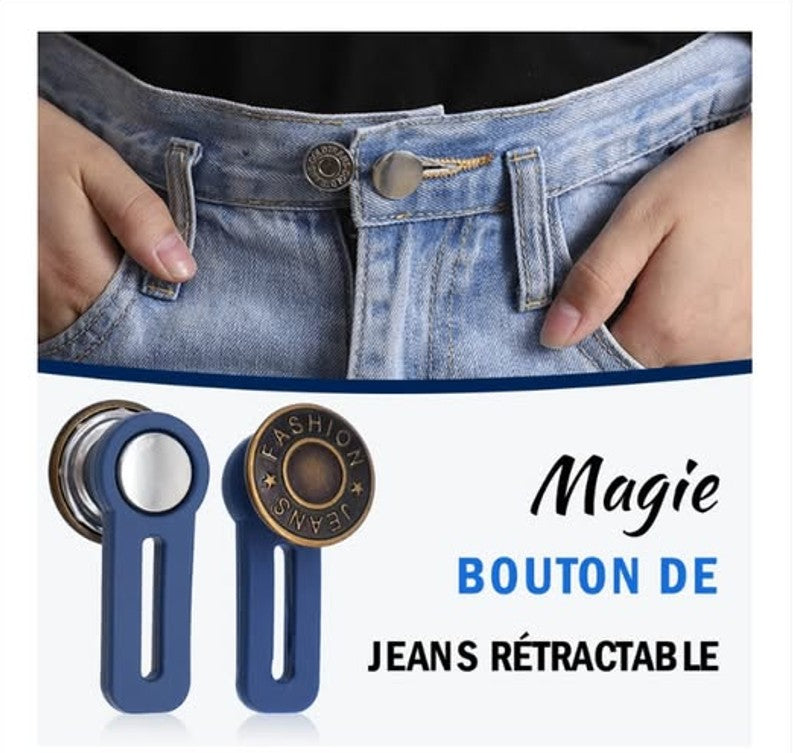 Pack de 10 Extenseurs de Taille pour Pantalons – Boutons Ajustables et Flexibles sans Couture