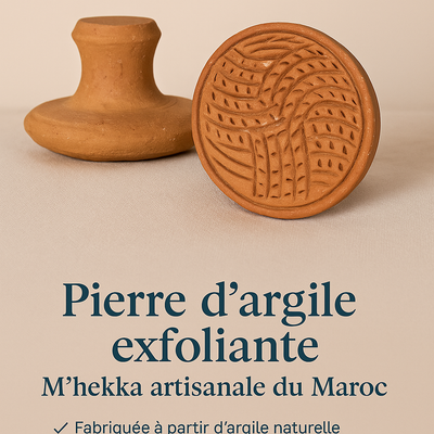 Pierre d’argile exfoliante – M’hekka artisanale du Maroc